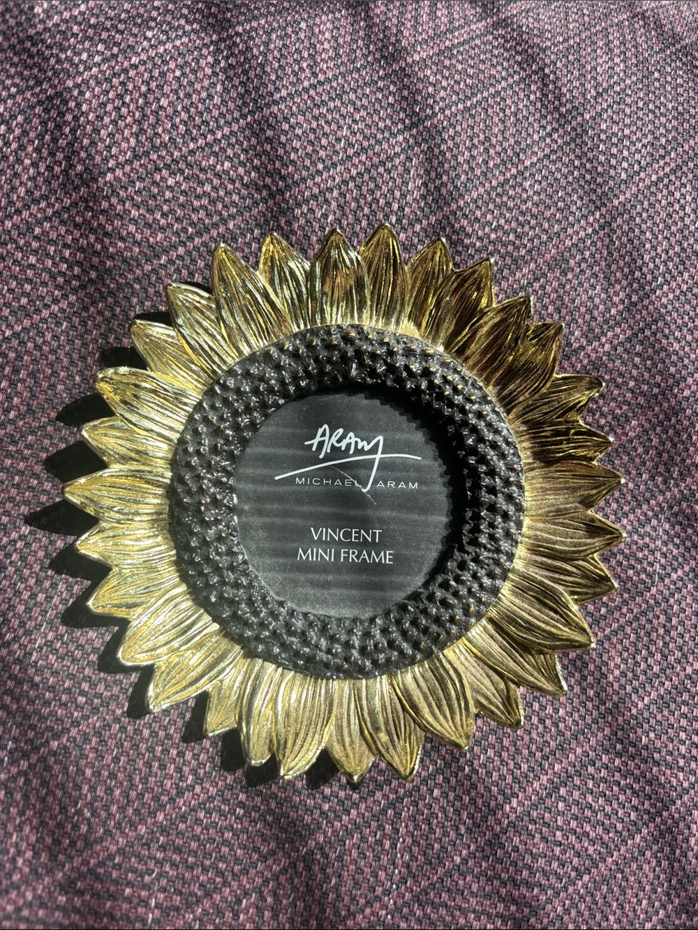 Michael Aram Gold and Black Sunflower Mini Frame